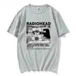 Radiohead T Shirt Men Vintage Classic Tees North America Tour Rock Boy Camisetas Hombre Hip Hop Unisex 100%Cotton Oversized Tops - Image 7