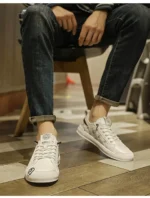 European Station Leather Fashion Men's Sneakers Men Shoes Man Embossed All Fashion Leather Red Casual Shoes for Men Men Shoes – Bild 16