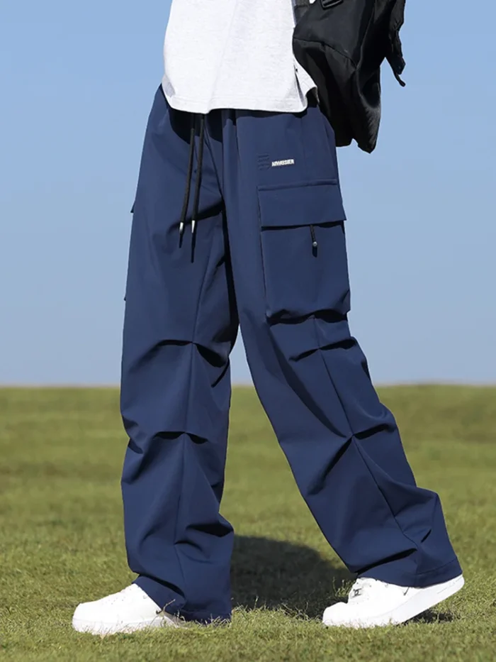 Summer Cargo Pants Men Lightweight Nylon Spandex Ice Silk Cooling Sweatpants Wide Leg Loose Fit Straight Trousers Big Size 8XL – Bild 17