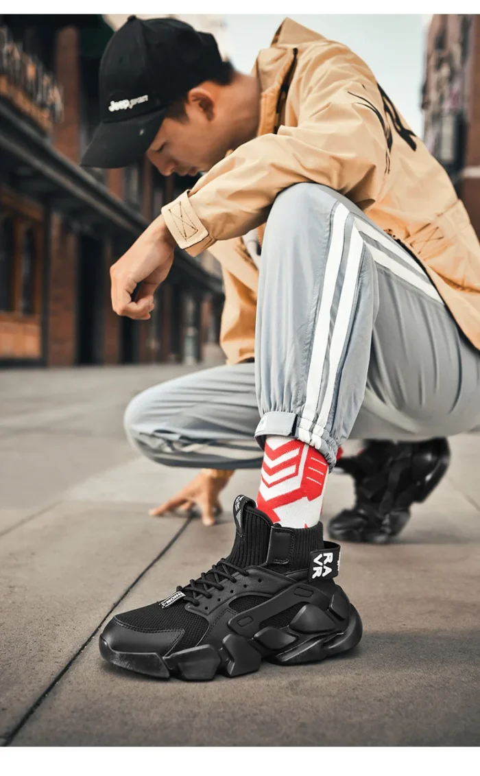 Shoes for men New High-top Beige Men Sneakers Chunky Men Shoes Heighten Fashion Casual Plus Size Damping Tennis Shoes Zapatillas – Bild 29