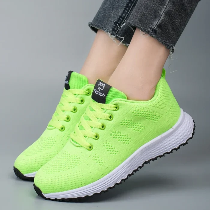 Women's Flat Shoes Solid Color Mesh Breathable Casual Shoes Spring and Summer Anti Slip Wear-resistant Tennis Women Sports Shoes – Bild 20