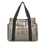 Fashion Checkered Quilted Pure Color Shoulder Bag Women Casual Nylon Handbags – Bild 9