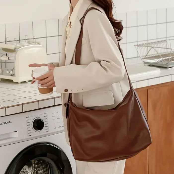 Vintage Pillow Design PU Leather Boston Handbag for Women Casual Large Capacity Shoulder Crossbody Bags Fashion Shopper Totes – Bild 31