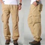 Cargo Pants Men Military Work Overalls Loose Straight Tactical Trousers Multi-Pocket Baggy Casual Cotton Slacks Pants – Bild 19
