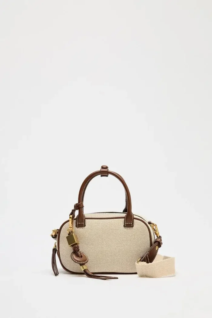 MINI TOPSTITCHED BAG, Wide Strap Women's Vintage Crossbody Bag, Ladies Luxury Design Handbags, Solid Color Small Shoulder Bag – Bild 14