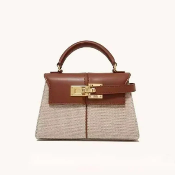 2025 Trapezoidal Leather Women's Bag Versatile Fashion Niche Handbag Top-handle Bags на сумки плечо кожаная sac de luxe femme – Bild 1