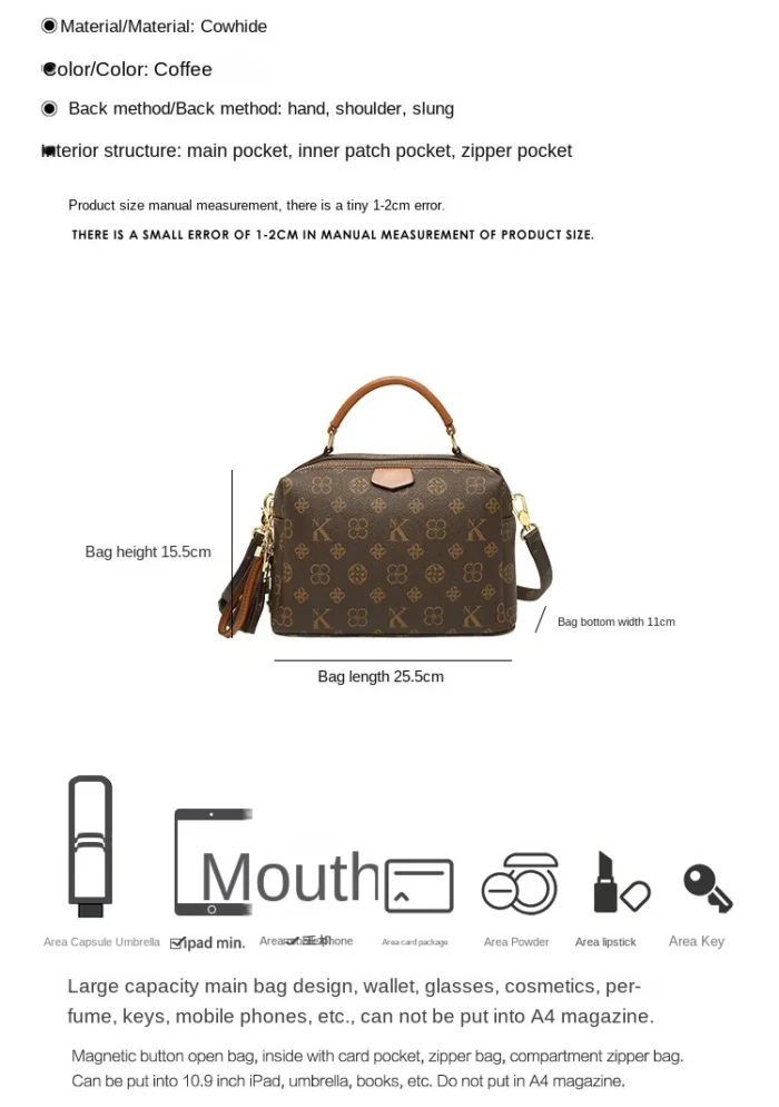 Women's handbag 2025 new autumn and winter designer shoulder crossbody bag, fashionable and high-end pillow bag - Image 9