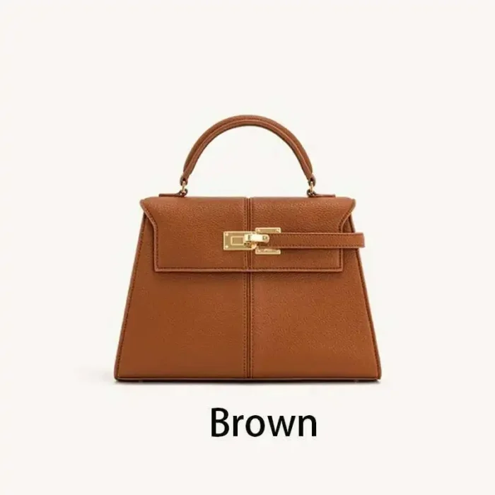 2025 Trapezoidal Leather Women's Bag Versatile Fashion Niche Handbag Top-handle Bags на сумки плечо кожаная sac de luxe femme – Bild 12