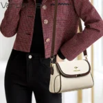 Solid Color High Quality Leather Small Shoulder Bagsfor Women 2024 New Messenger Bags with StrapDesigner Crossbody Bag Sac AMain – Bild 3