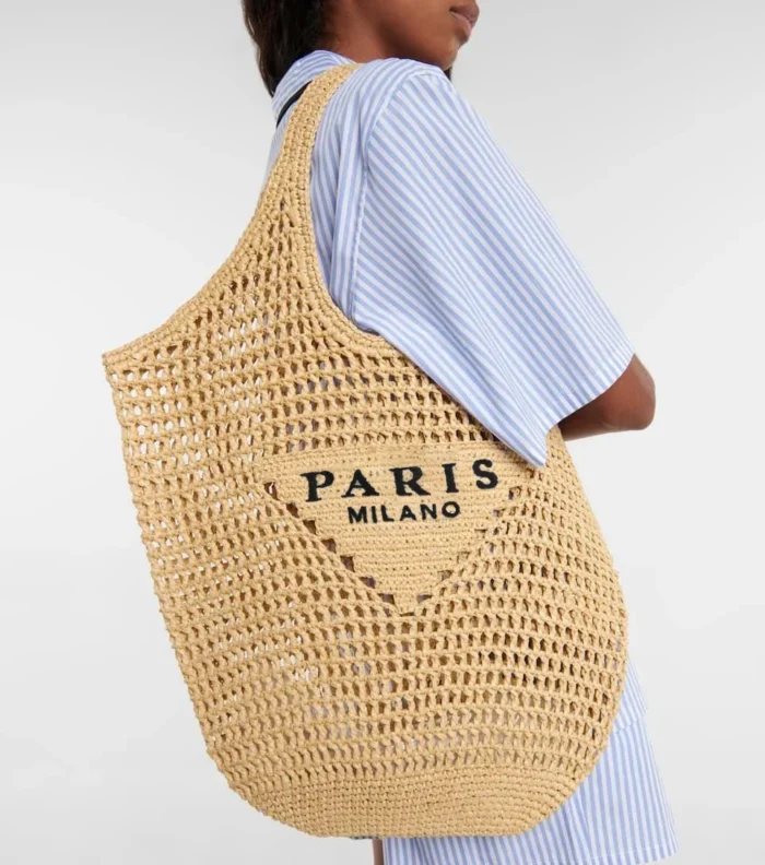 Luxury Design Women Plaited Raffia Straw Bag Large Capacity Casual Tote Handbag Hollow Summer Beach Vacation Shoulder Bag – Bild 5