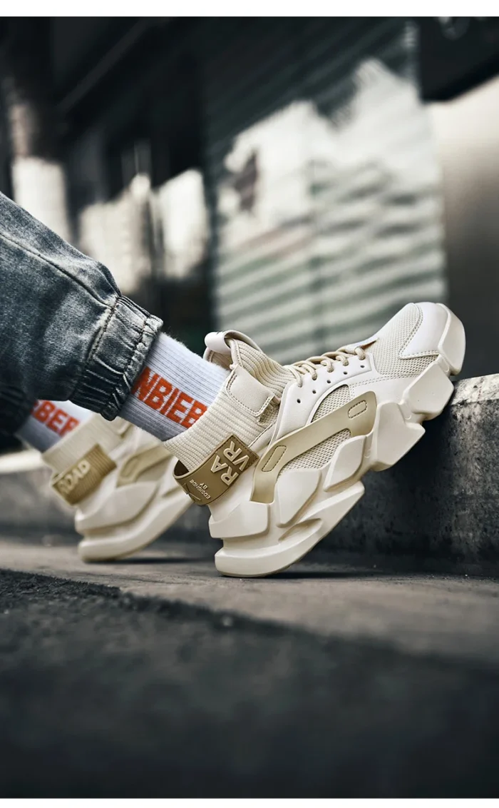 Shoes for men New High-top Beige Men Sneakers Chunky Men Shoes Heighten Fashion Casual Plus Size Damping Tennis Shoes Zapatillas – Bild 33