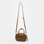 MINI TOPSTITCHED BAG, Wide Strap Women's Vintage Crossbody Bag, Ladies Luxury Design Handbags, Solid Color Small Shoulder Bag – Bild 2