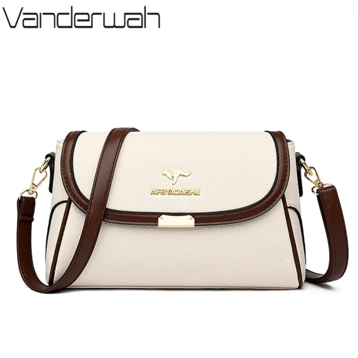 Solid Color High Quality Leather Small Shoulder Bagsfor Women 2024 New Messenger Bags with StrapDesigner Crossbody Bag Sac AMain – Bild 2