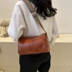 Vintage PU Leather Boston Women Small Handbag and Purse Fashion Designer Crossbody Bag Female Casual Travel Pillow Shoulder Bag – Bild 16