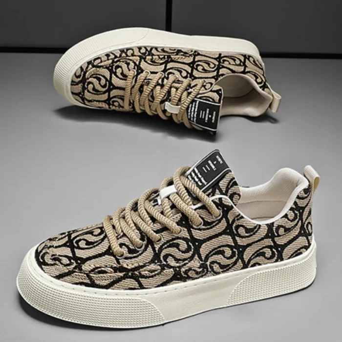 Designer Men Shoes New Prints Male Sneakers Canvas Shoes for Men Trendy Street Skateboard Shoes Spring Autumn Lace Male Footwear - Image 2