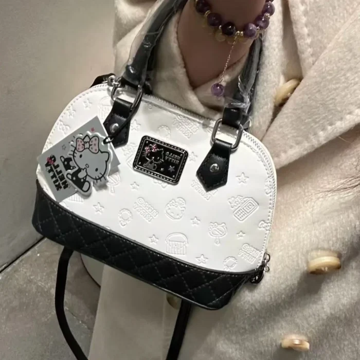 Sanrio Hello Kitty Shell Shoulder Bag Classic Pillow Crossbody Bag for Women Girl Black and White Series Luxury Designer Handbag – Bild 7
