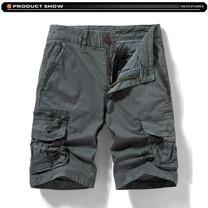 2025 Summer Men Shorts Loose Multi-Pocket Overalls Shorts men Cotton Comfortable Button Outdoor Casual Sports Beach Pants Tops – Bild 10
