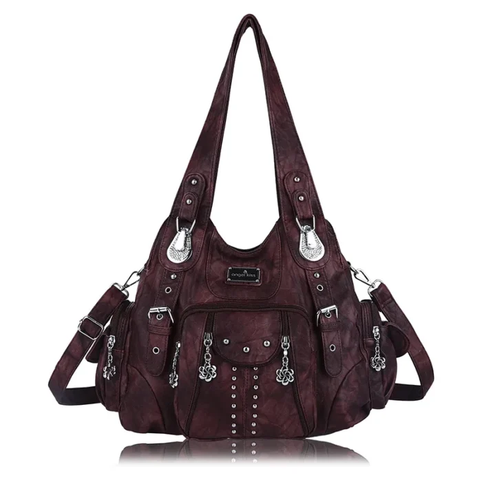 Angelkiss Bag Women Fashion Handbags Women Shoulder Bags PU Leather Handbag Female Satchel Big Shoulder Purse Bag bolsa feminina – Bild 25