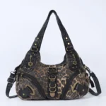 Women Handbags Leopard Bag Top-handle Handbag Fashion Satchel Dumpling Pack Shoulder Bag Tote Bag Hobos Large Purse – Bild 11