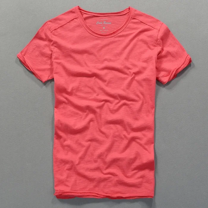 3007 Cotton T-shirt Men Excellent Quality Slub Cotton Solid Color Summer Japan Style Harajuku Male Comfortable Soft Pullover Tee – Bild 7