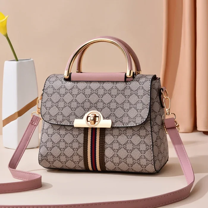 Fashionable geometric printed decorative handbag, elegant and versatile shoulder bag, large capacity crossbody bag – Bild 8