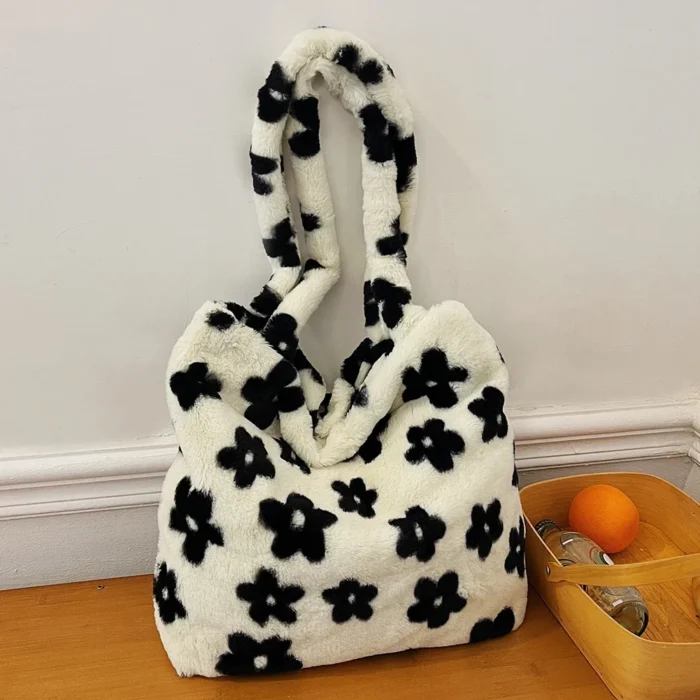 Women Fluffy Shoulder Bag Furry Faux Fur Handbags Luxury Design Top Handle Bag Plush Underarm Bag Fuzzy Tote Shopper Bag 2023 – Bild 12