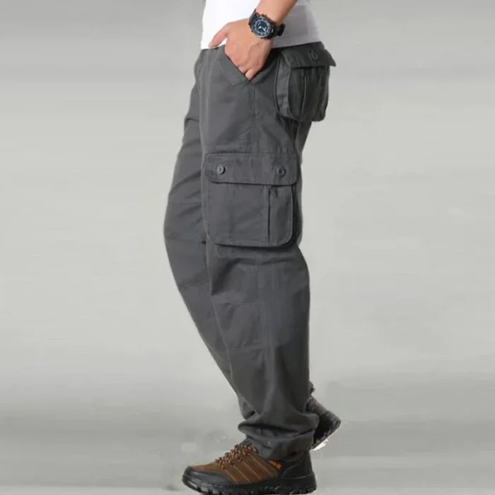 Cargo Pants Men Military Work Overalls Loose Straight Tactical Trousers Multi-Pocket Baggy Casual Cotton Slacks Pants – Bild 13
