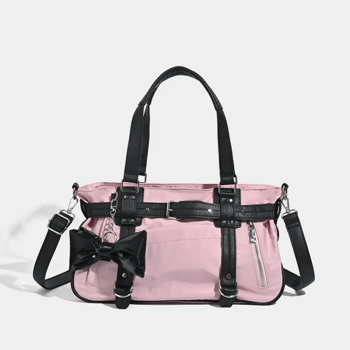 Women Luxury Designer Handbag Pillow Bow Decoration Underarm Bags Purses 2024 New Fashion Large Capacity Shoulder Crossbody – Bild 2