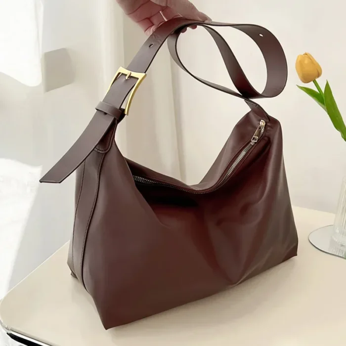 Vintage Pillow Design PU Leather Boston Handbag For Women Casual Large Capacity Shoulder Crossbody Bags Fashion Shopper Totes – Bild 8
