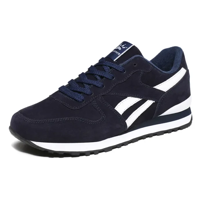 Autumn Men Sneakers Cotton Sports Shoes for Men Male Trainers Outdoor Stylish Shoes Lace-up Flats Non-slip Rubber Sole Blue Grey – Bild 2