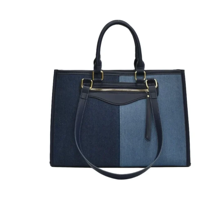 Fashion Casual Ladies Splice Denim Handbag Large Capacity Tote Bag for Women Luxury Designer Shoulder Bag Ladies Messenger Bags – Bild 8