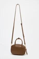 MINI TOPSTITCHED BAG, Wide Strap Women's Vintage Crossbody Bag, Ladies Luxury Design Handbags, Solid Color Small Shoulder Bag – Bild 11
