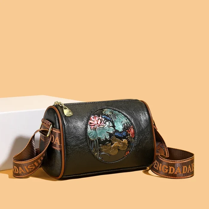 Fashion Women's Crossbody Bags Luxury Handbag Vintage Embossed Boston Bag Designer Pillow Purse Bucket Trend Female Shoulder Bag – Bild 1