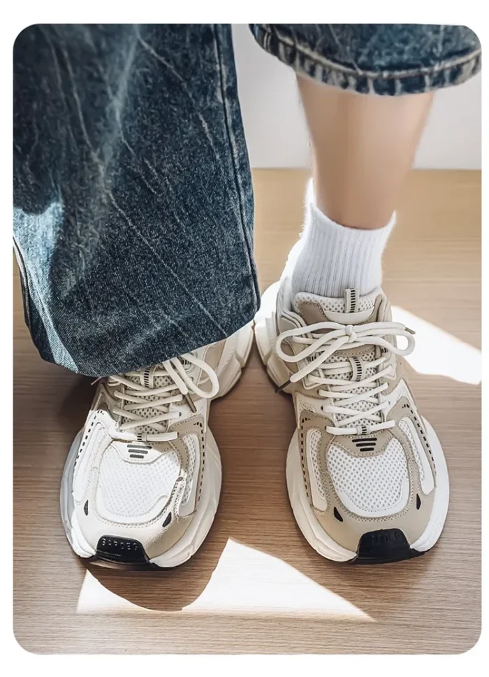 Comfortable Men's Casual Running Shoes Summer New Style Dad Shoes Breathable Hollow out Design Sporty Trendy All Season Shoes - Image 17