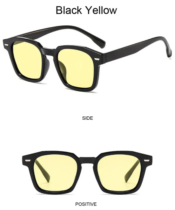 Square Vintage Sunglasses Woman Brand Designer Retro Sun Glasses Female Fashion Rivet Red Blue Mirror Style Oculos De Sol – Bild 10