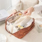 Vintage Flower Women Tote Cosmetic Bag Fashion Portable Pillow Makeup Orgainzer Pouch Washbag Large Capacity Travel Zipper Bag – Bild 8