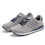 Autumn Men Sneakers Cotton Sports Shoes for Men Male Trainers Outdoor Stylish Shoes Lace-up Flats Non-slip Rubber Sole Blue Grey – Bild 11