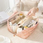 Vintage Flower Women Tote Cosmetic Bag Fashion Portable Pillow Makeup Orgainzer Pouch Washbag Large Capacity Travel Zipper Bag – Bild 4