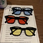 Square Vintage Sunglasses Woman Brand Designer Retro Sun Glasses Female Fashion Rivet Red Blue Mirror Style Oculos De Sol
