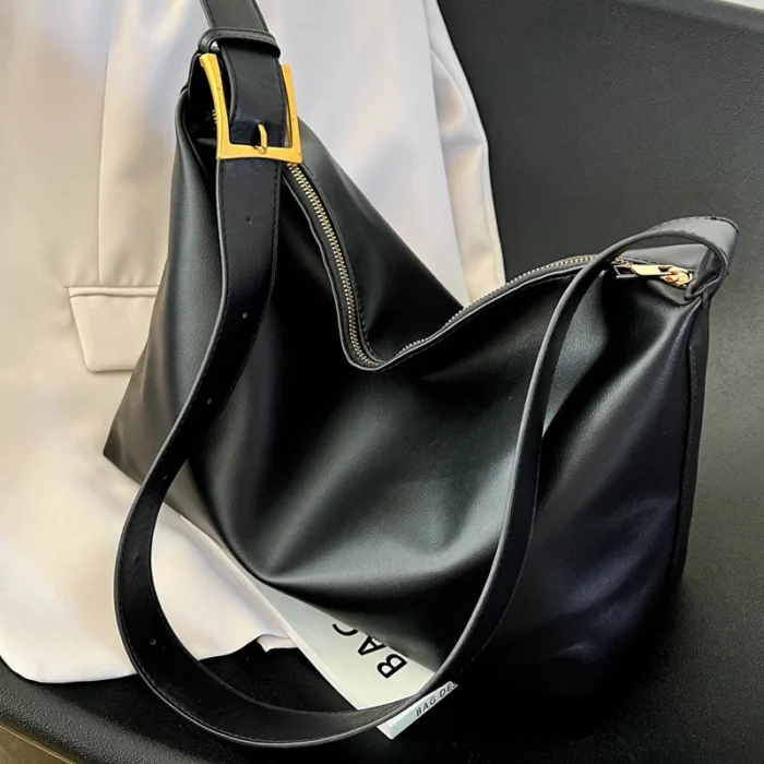 Vintage Pillow Design PU Leather Boston Handbag for Women Casual Large Capacity Shoulder Crossbody Bags Fashion Shopper Totes – Bild 5