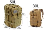 30/50L Tactical Backpacks For Man Hking Outdoor Survival  Bags 3P Assault Pack EDC Molle Pack For Trekking Hunting Bag – Bild 17