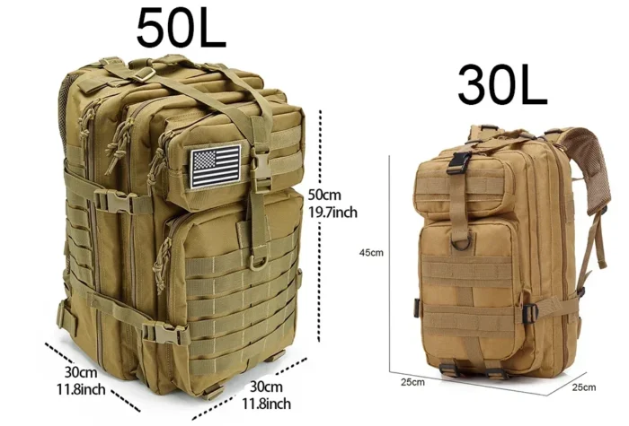 30/50L Tactical Backpacks For Man Hking Outdoor Survival  Bags 3P Assault Pack EDC Molle Pack For Trekking Hunting Bag – Bild 17