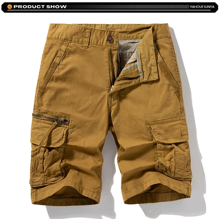 2025 Summer Men Shorts Loose Multi-Pocket Overalls Shorts men Cotton Comfortable Button Outdoor Casual Sports Beach Pants Tops – Bild 8