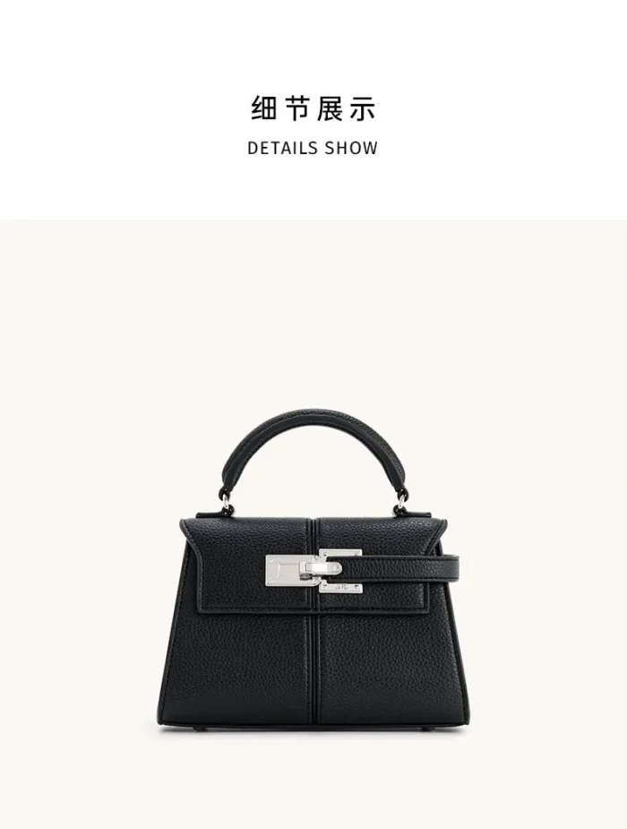 2025 Trapezoidal Leather Women's Bag Versatile Fashion Niche Handbag Top-handle Bags на сумки плечо кожаная sac de luxe femme – Bild 28
