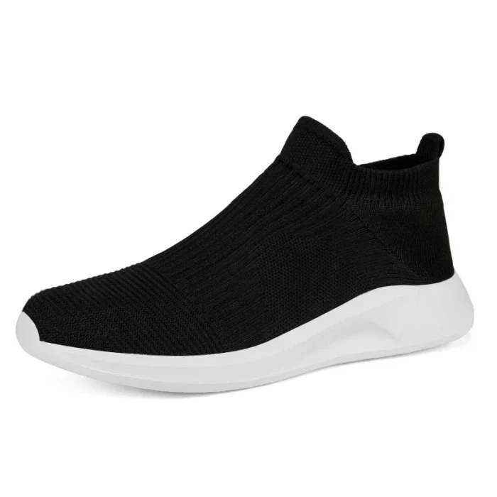 Slip-On Mens Shoes Stretch Fabric New Light Comfortable Walking Casual Shoes for Men Breathable Unisex Men Women Loafers Black – Bild 8