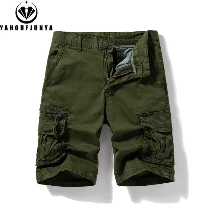 2025 Summer Men Shorts Loose Multi-Pocket Overalls Shorts men Cotton Comfortable Button Outdoor Casual Sports Beach Pants Tops – Bild 2