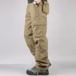 Cargo Pants Men Military Work Overalls Loose Straight Tactical Trousers Multi-Pocket Baggy Casual Cotton Slacks Pants – Bild 22