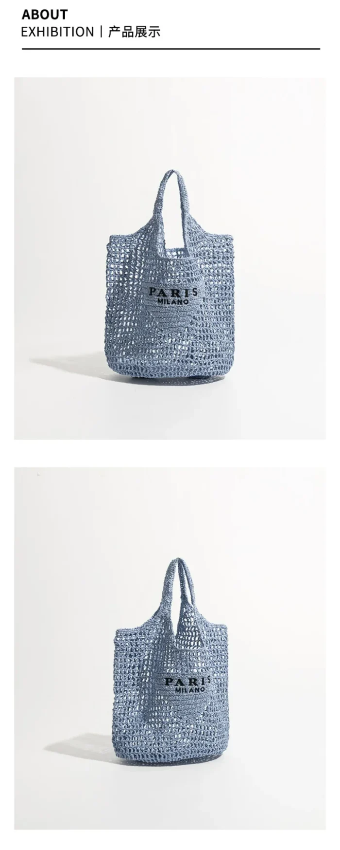 Luxury Design Women Plaited Raffia Straw Bag Large Capacity Casual Tote Handbag Hollow Summer Beach Vacation Shoulder Bag – Bild 16