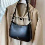 PU Leather Fashion Sling Bag Large Capacity Women Daily Shoulder Bag Solid Color Vintage Simple Daily Bags – Bild 9
