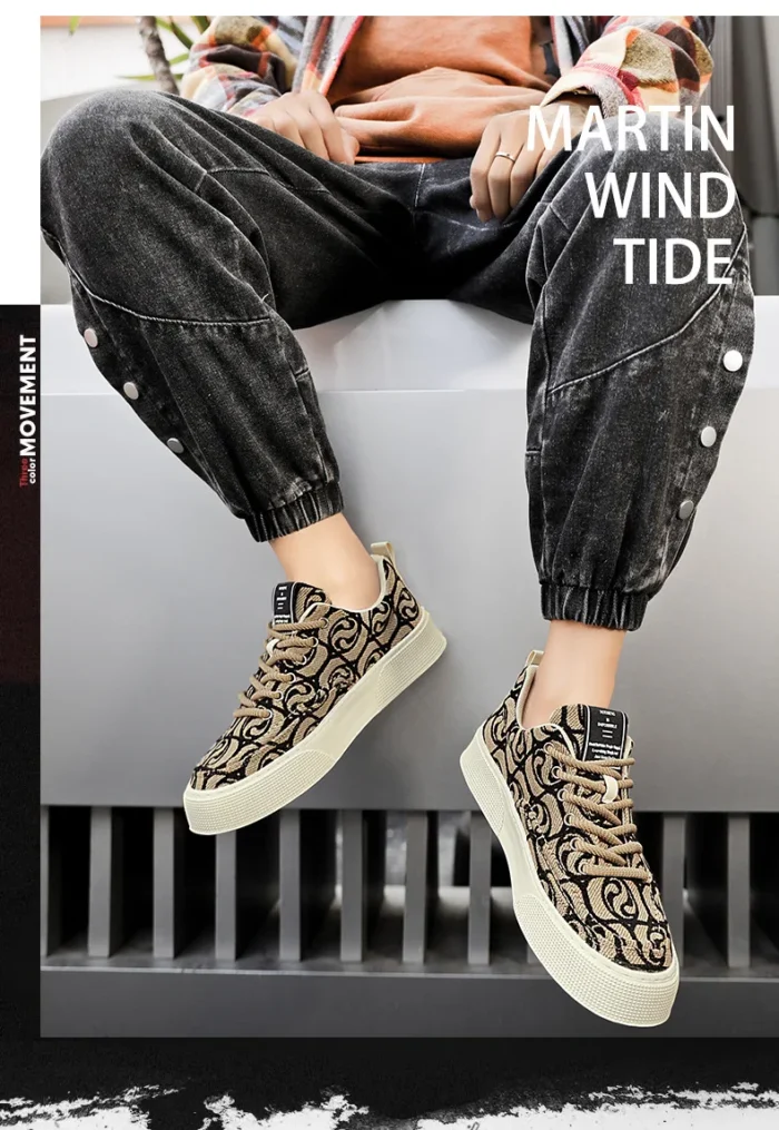 Designer Men Shoes New Prints Male Sneakers Canvas Shoes for Men Trendy Street Skateboard Shoes Spring Autumn Lace Male Footwear - Image 12